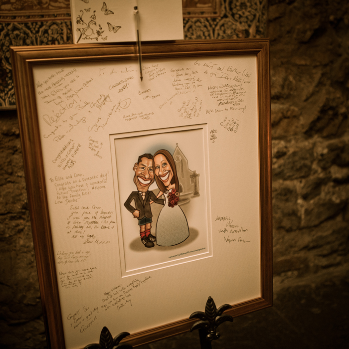 caricature wedding guest book